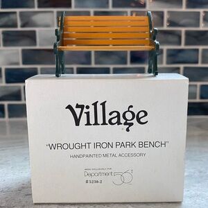 Department 56 Vintage Village Wrought Iron Park Bench #52302
